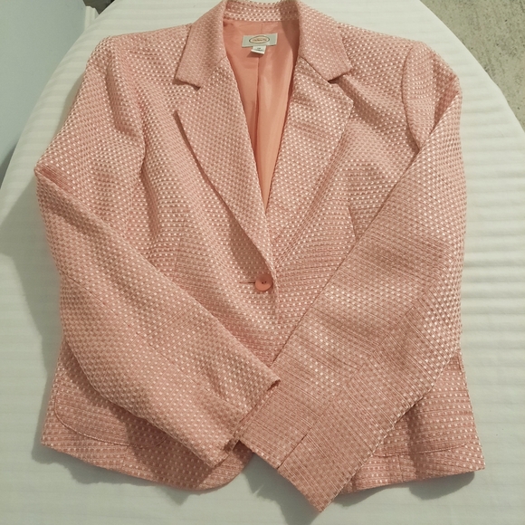 Talbots Pink Women's Blazer Size 14 - Picture 10 of 13